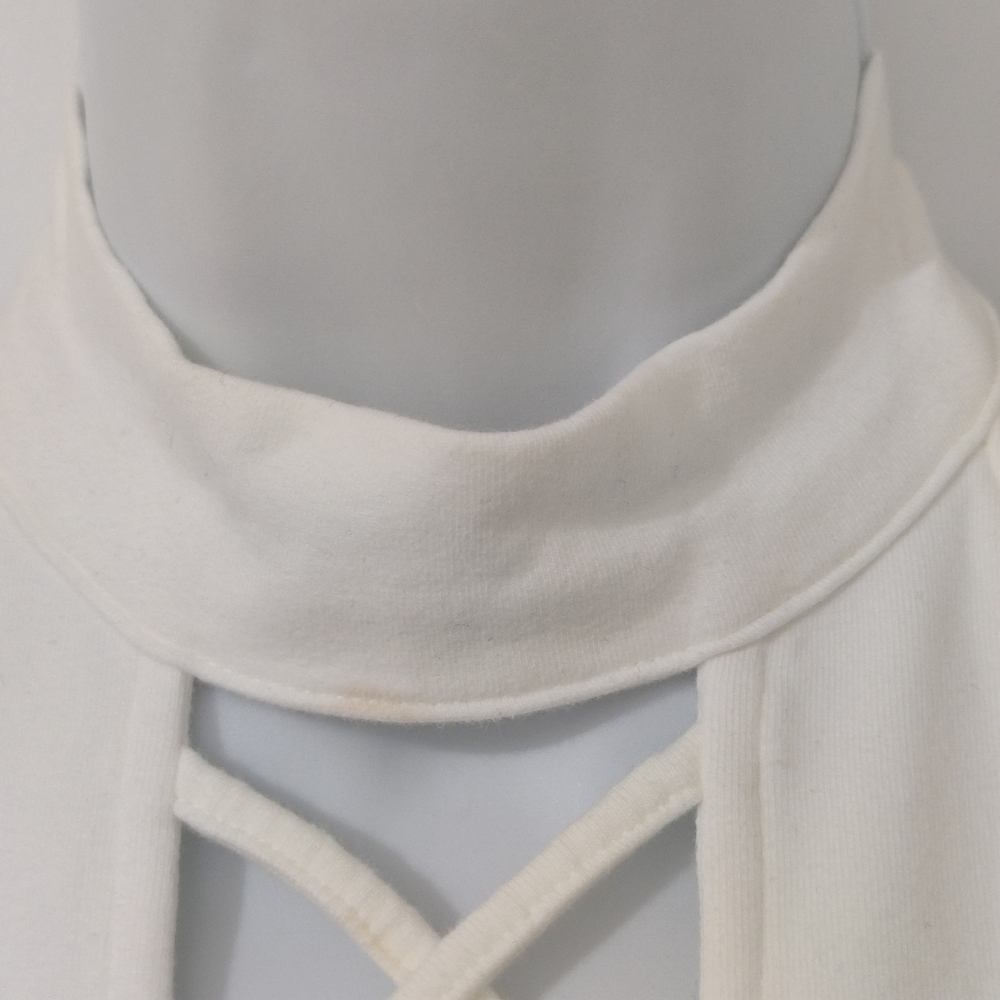 Express Backless Halter Mini Express Solid White … - image 4